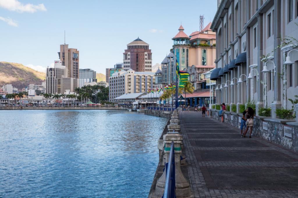 view of the capital of Mauritius Port Louis